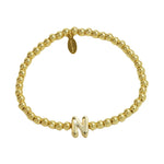 Initial Bubble Bracelet Gold