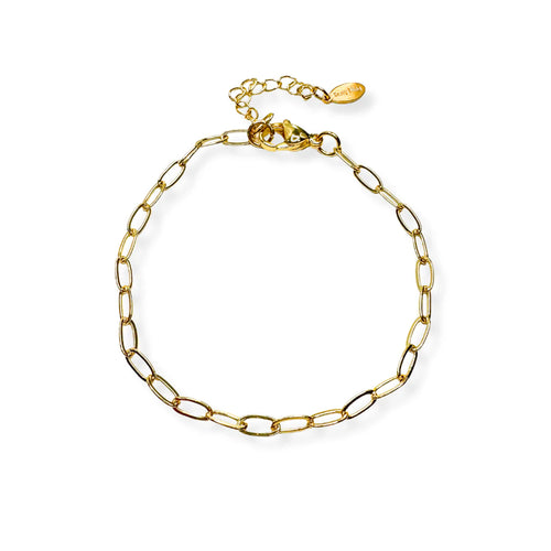 Gold Paperclip Bracelet