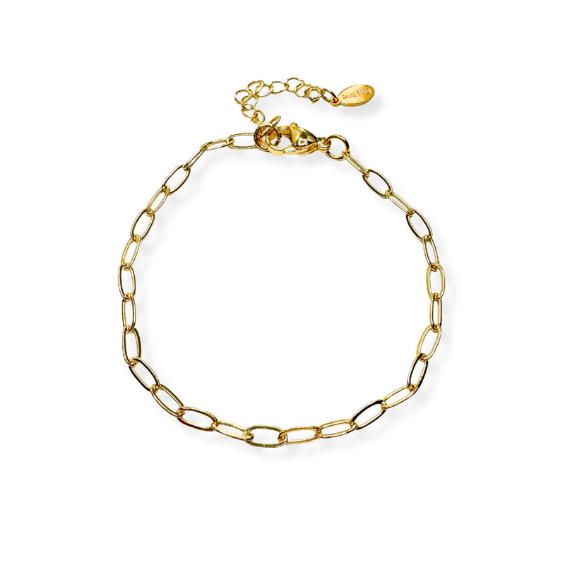 Gold Paperclip Bracelet