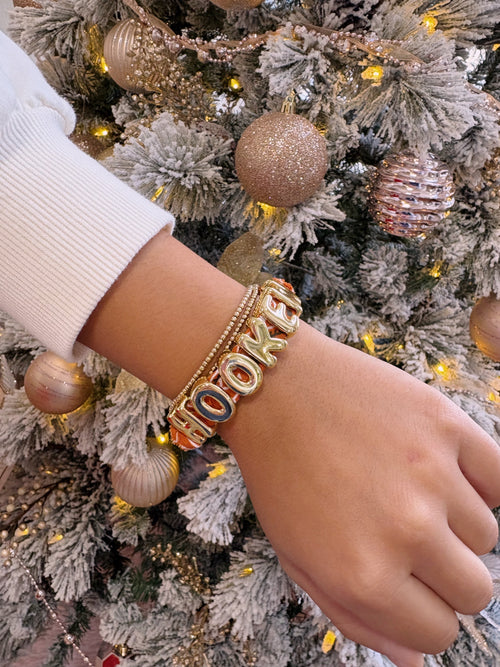 Game Day Hook' Em Bracelet