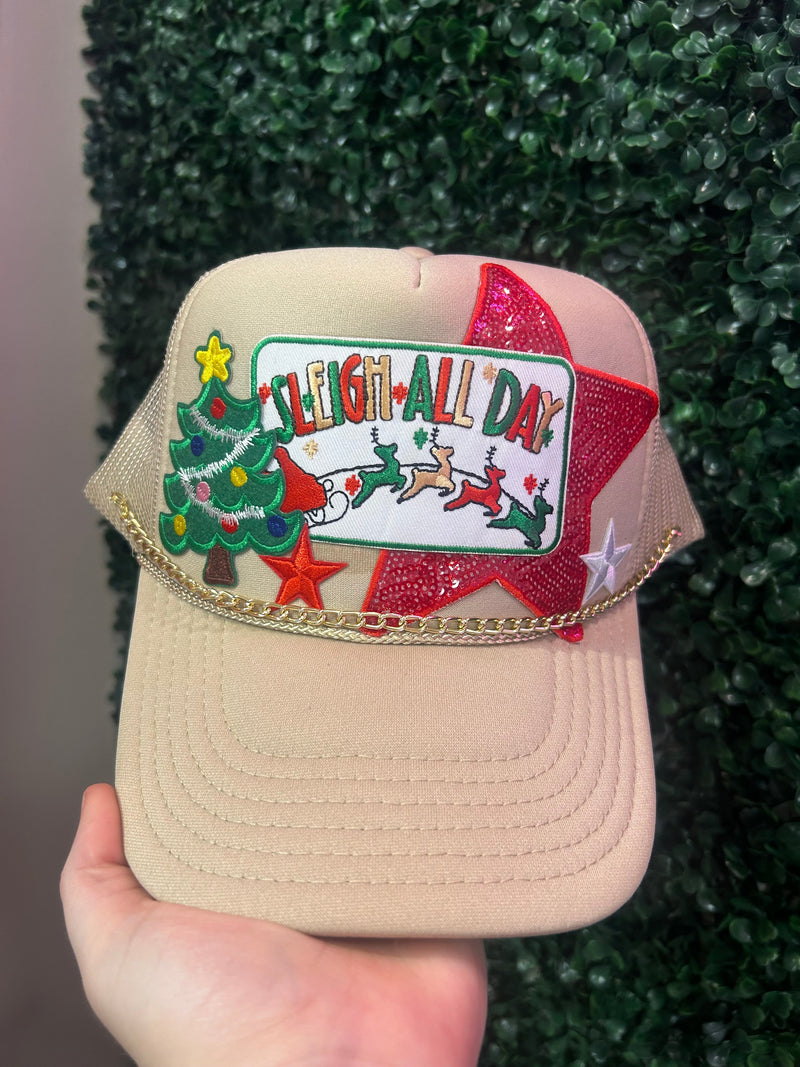 Sleigh All Day- Custom Trucker Hat