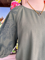 Sage Linen Blend Top