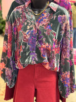 Velvet Floral Top