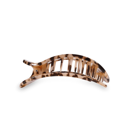 TeleTies Flat Round Hair Clip - Blonde Tortoise