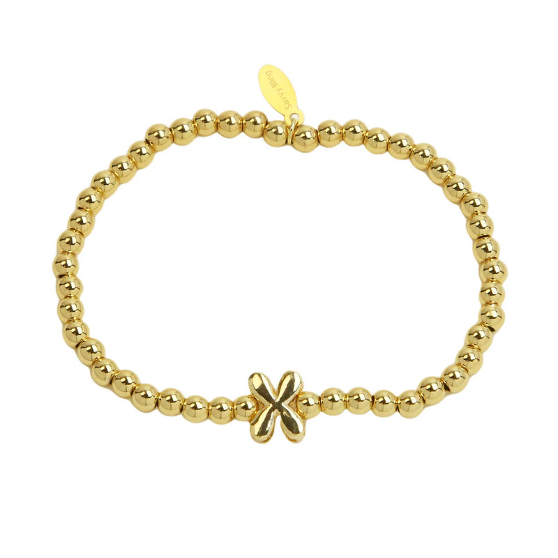 Initial Bubble Bracelet Gold