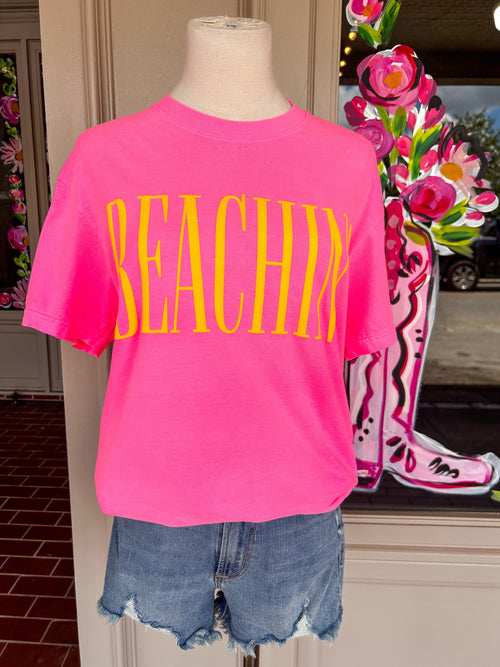 Beachin Tee Neon