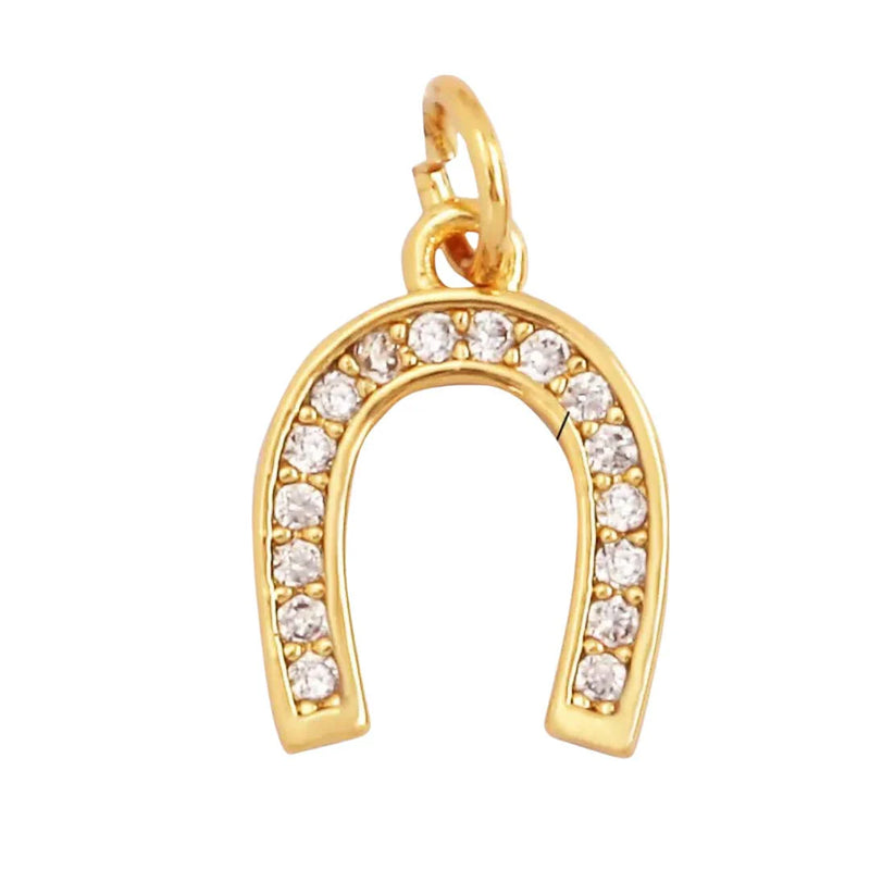 Pave Horseshoe Charm