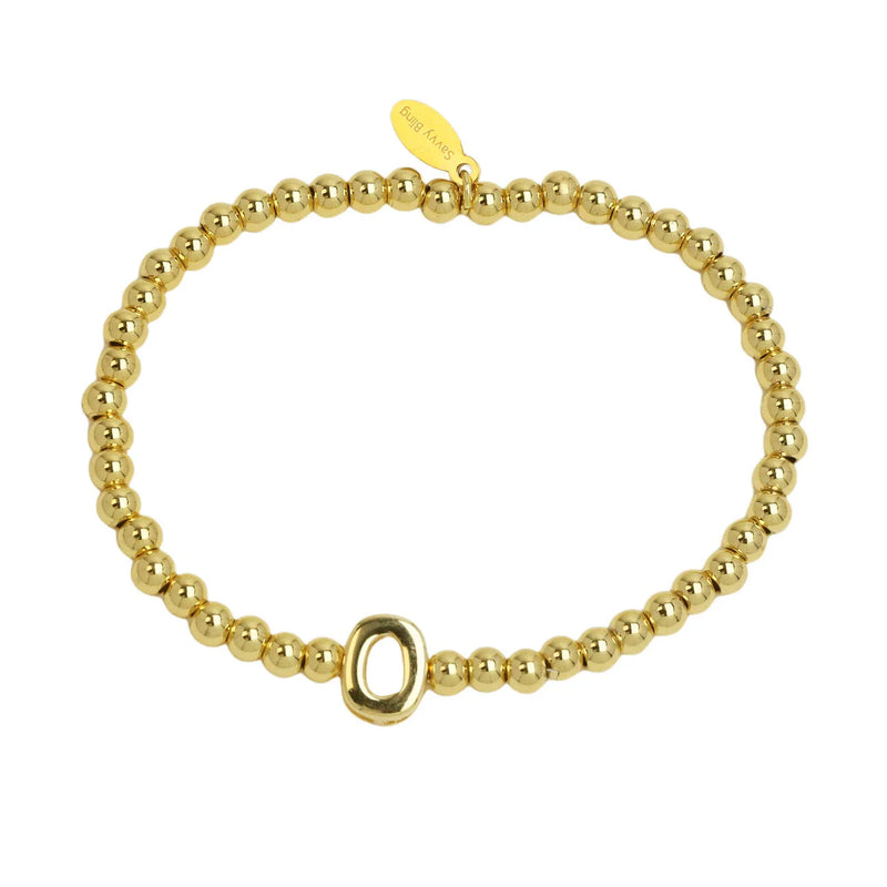 Initial Bubble Bracelet Gold