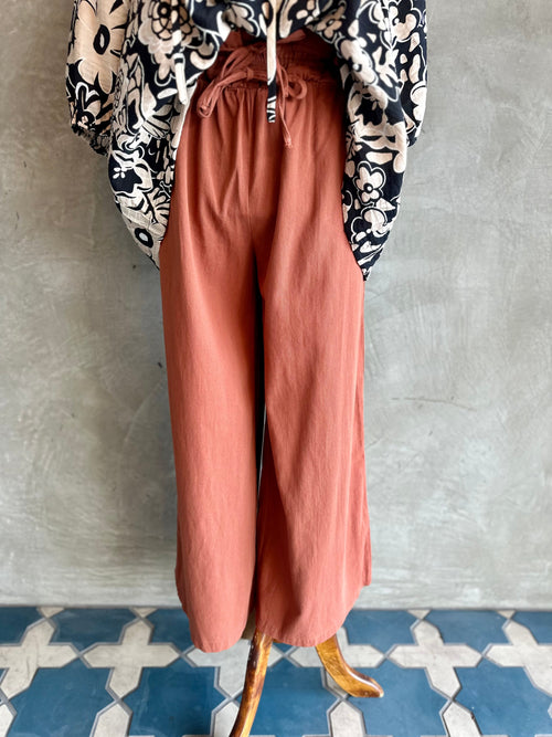 Brick Wide Leg Pants