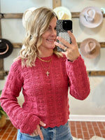 Dark Cherry Knitted Sweater