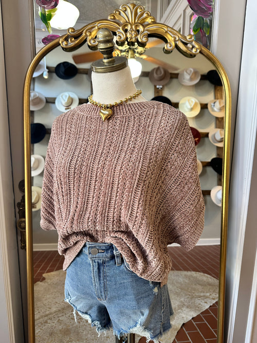 MOCHA SWEATER TOP