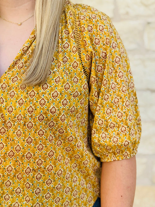 Dear John Costa Calico Top