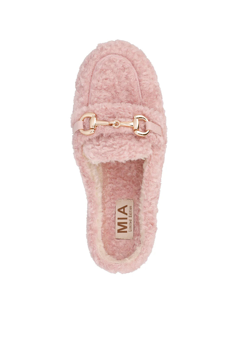 Blush Teddy Mules