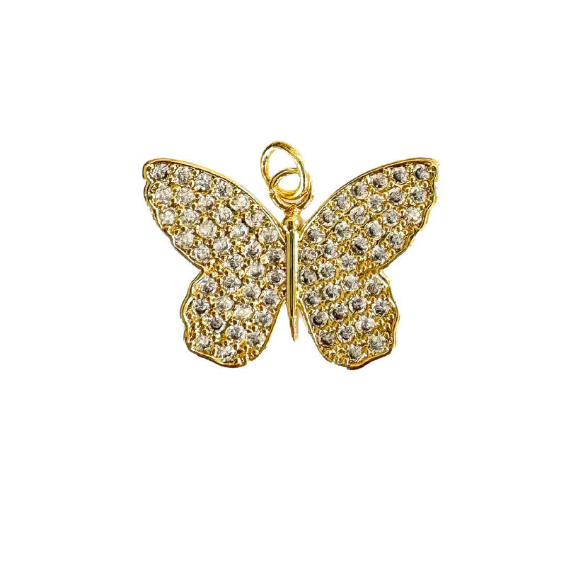 Zircon Butterfly Charm