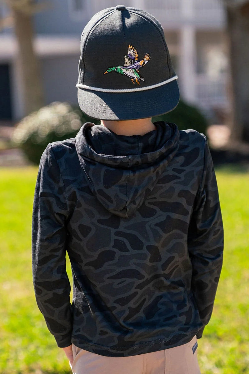 Burlebo Youth Hoodie Black Camo