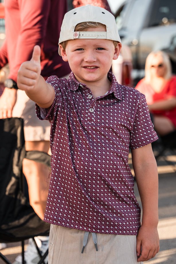 Burlebo Youth Polo Texas Maroon