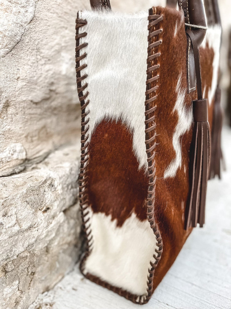 Real Cowhide Bag-100 % Natural Cow Skin brown Leather - Etsy